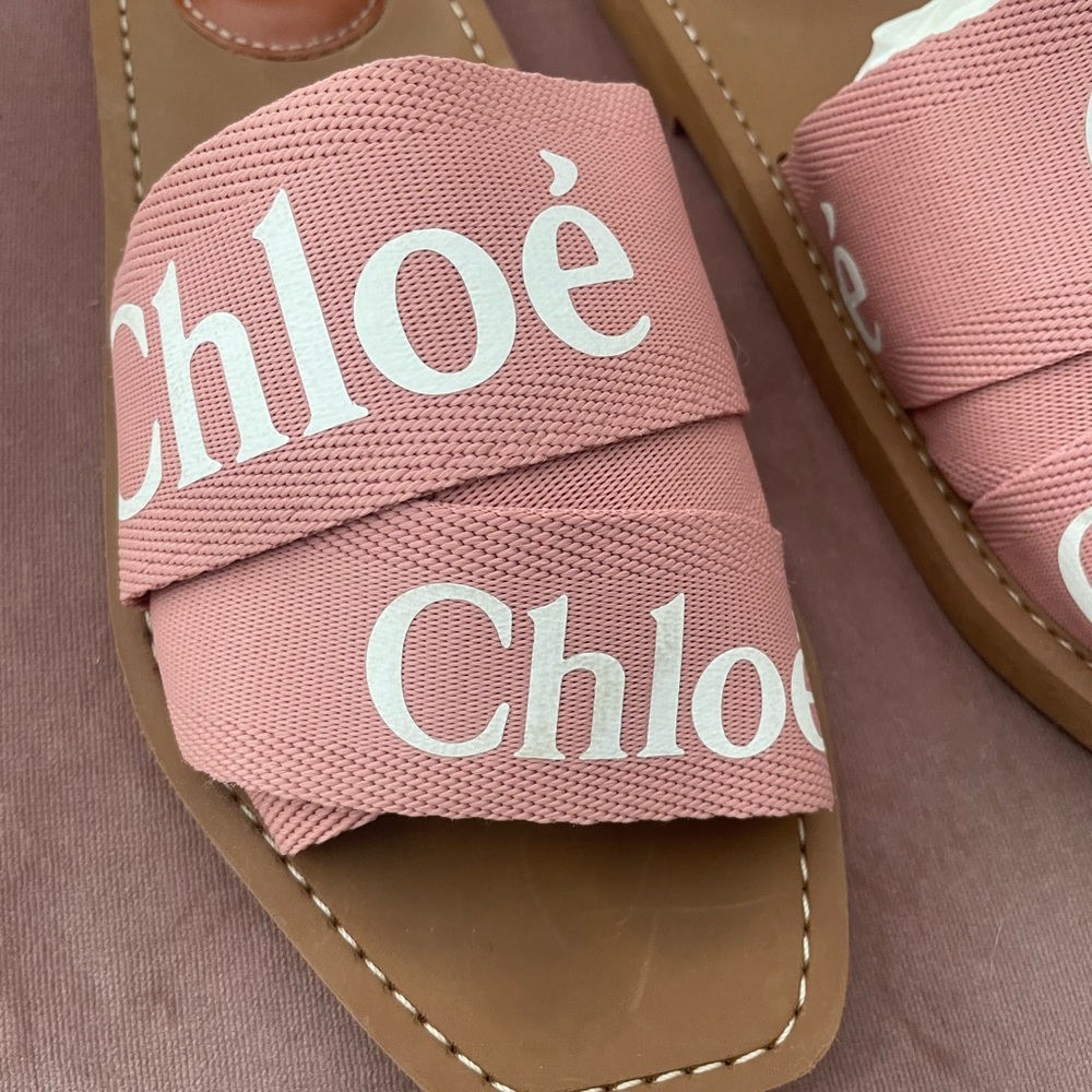 Chloé Woody Pink Slide Sandals - Picture 5 of 7